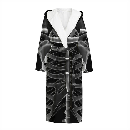 Radiologist X-Ray Film Print Hooded Bathrobe