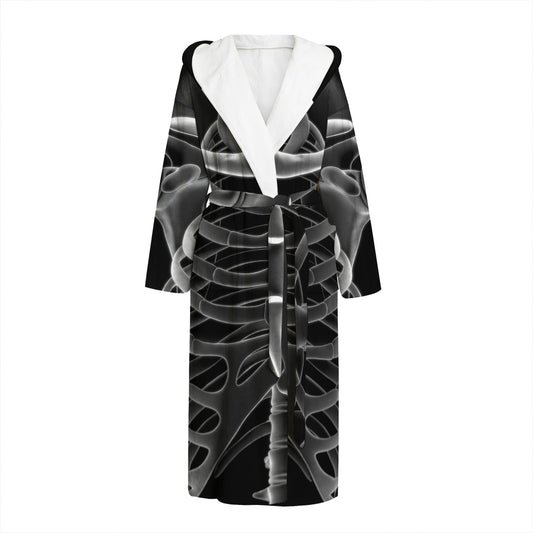 Radiologist X-Ray Film Print Hooded Bathrobe