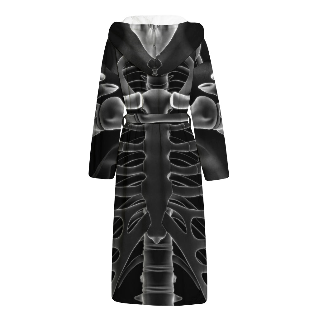 Radiologist X-Ray Film Print Hooded Bathrobe