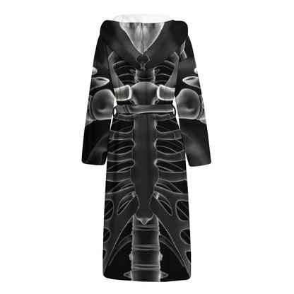 Radiologist X-Ray Film Print Hooded Bathrobe