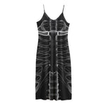 Radiologist X-Ray Film Print Jersey Midi Cami Dress