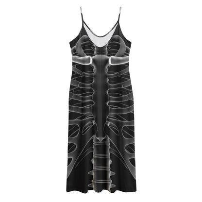 Radiologist X-Ray Film Print Jersey Midi Cami Dress