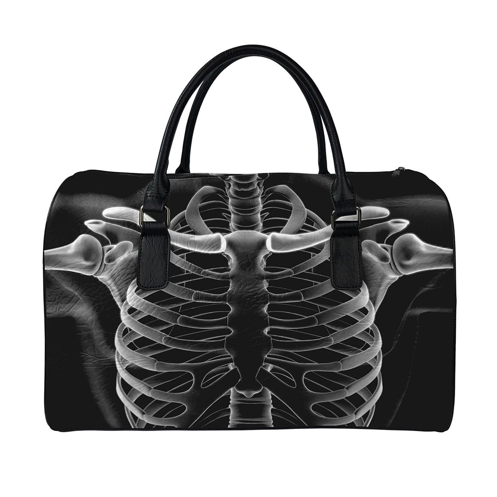 Radiologist X-Ray Film Print Leather Duffle Bag