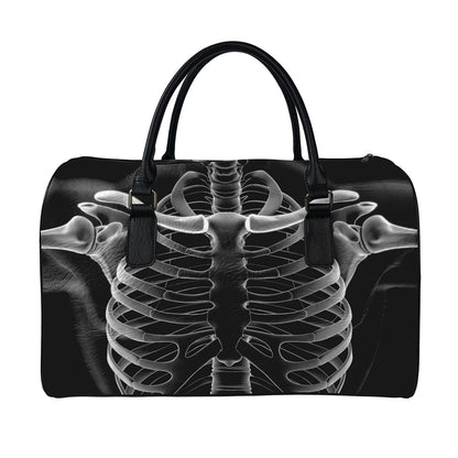 Radiologist X-Ray Film Print Leather Duffle Bag