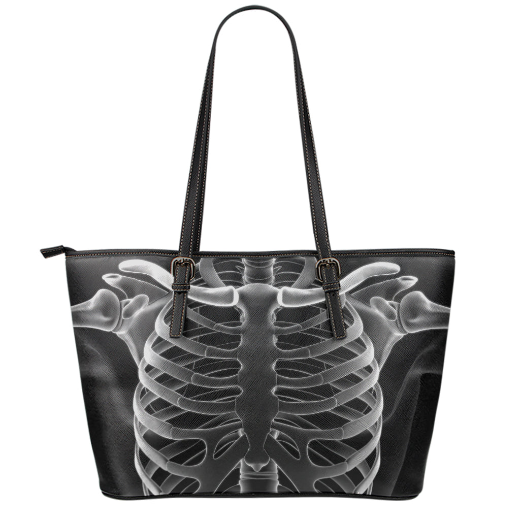 Radiologist X-Ray Film Print Leather Tote Bag