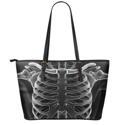 Radiologist X-Ray Film Print Leather Tote Bag