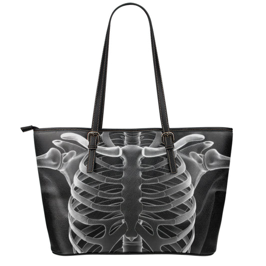 Radiologist X-Ray Film Print Leather Tote Bag