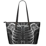 Radiologist X-Ray Film Print Leather Tote Bag