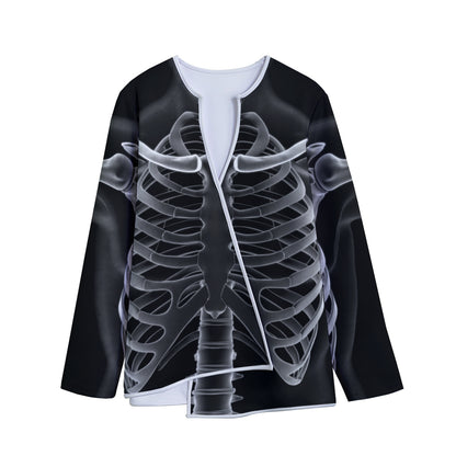 Radiologist X-Ray Film Print Long Sleeve Short Coat