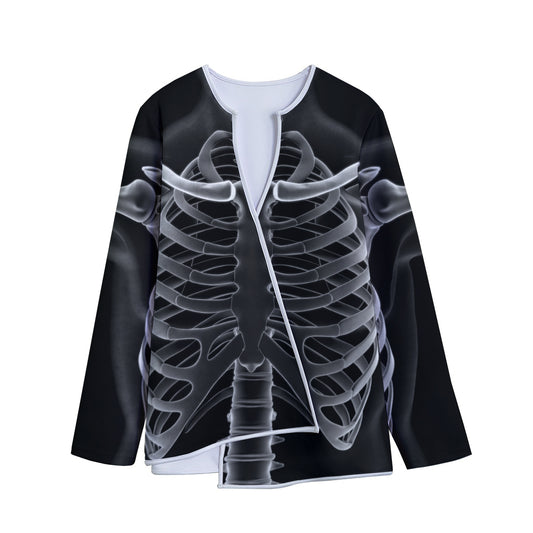 Radiologist X-Ray Film Print Long Sleeve Short Coat
