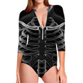 Radiologist X-Ray Film Print Long Sleeve Swimsuit