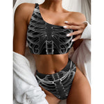 Radiologist X-Ray Film Print One Shoulder Bikini Top