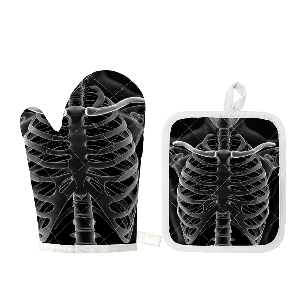 Radiologist X-Ray Film Print Oven Mitt And Pot Holder Set