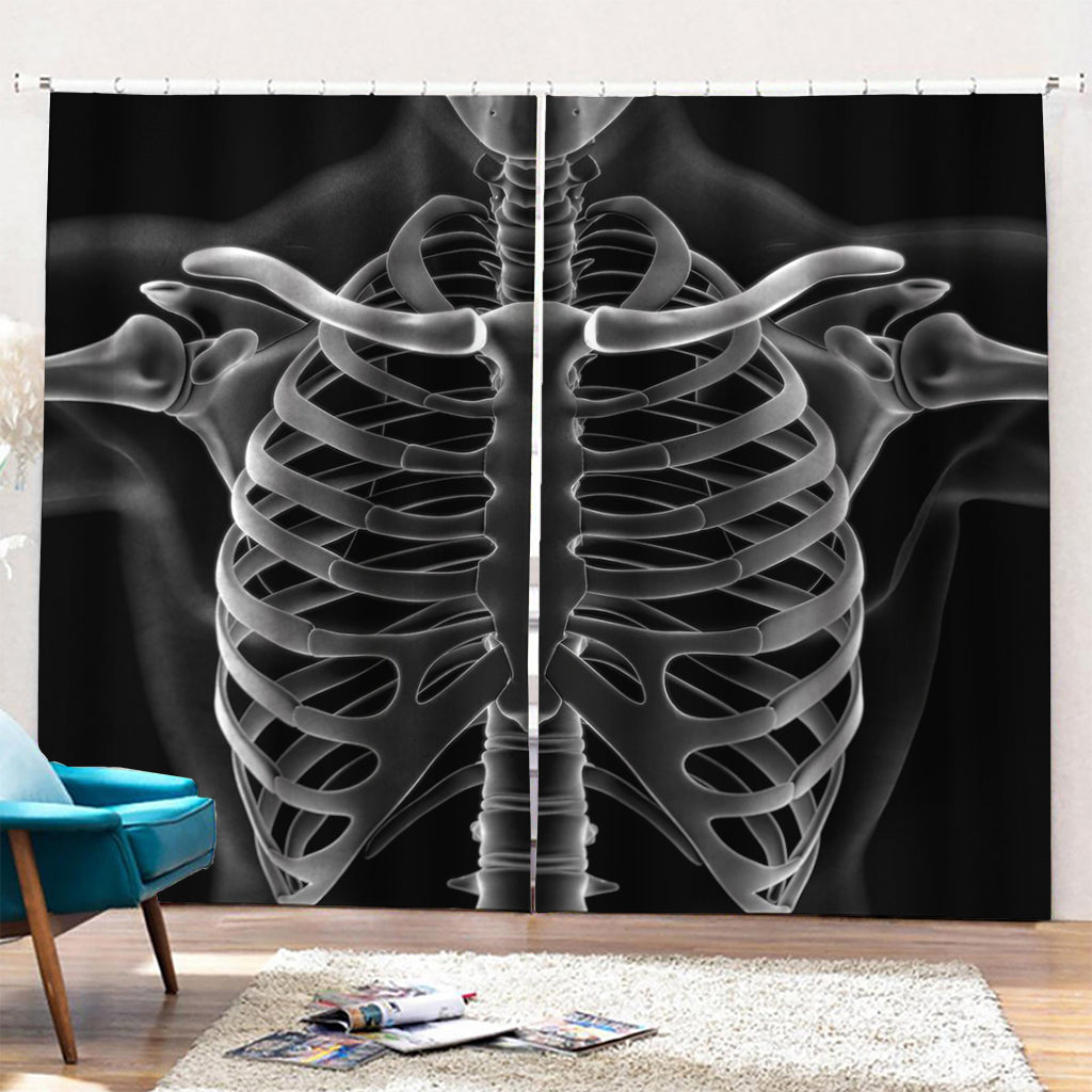 Radiologist X-Ray Film Print Pencil Pleat Curtains