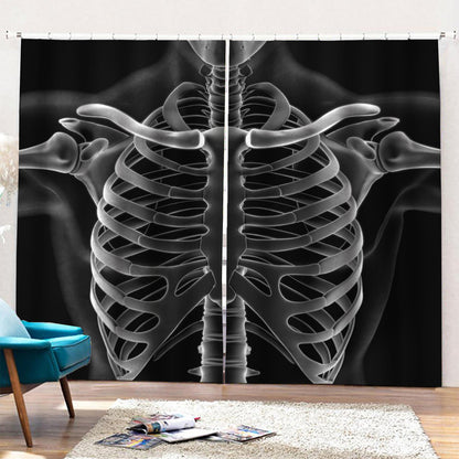 Radiologist X-Ray Film Print Pencil Pleat Curtains