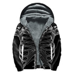 Radiologist X-Ray Film Print Sherpa Lined Zip Up Hoodie