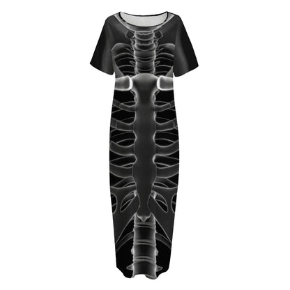 Radiologist X-Ray Film Print Short Sleeve Long Nightdress