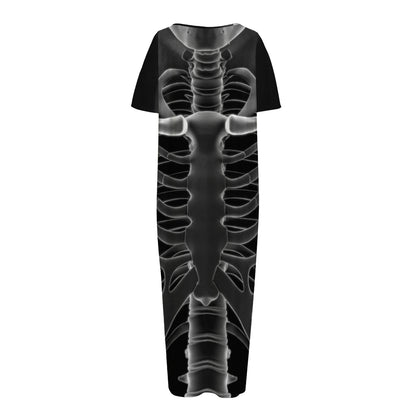 Radiologist X-Ray Film Print Short Sleeve Long Nightdress