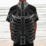 Radiologist X-Ray Film Print Textured Short Sleeve Shirt
