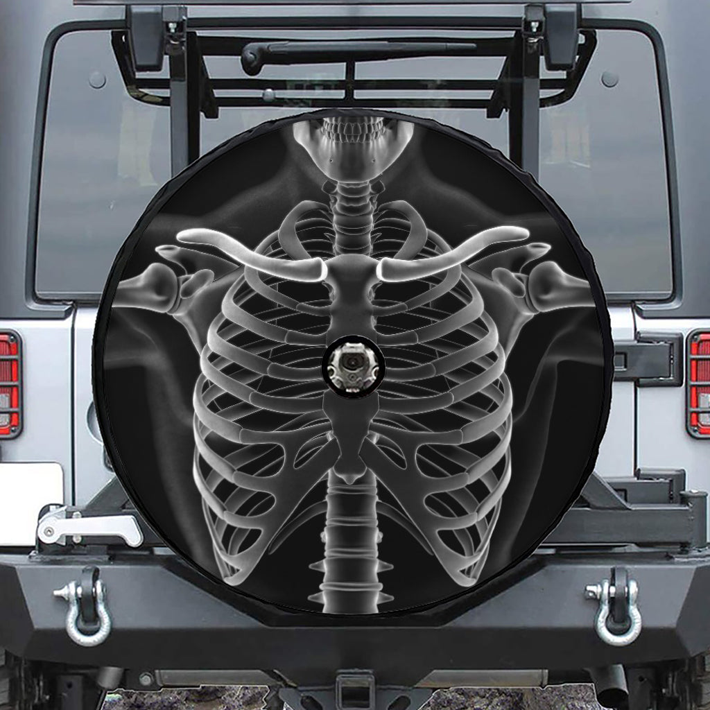 Radiologist X-Ray Film Print Tire Cover With Camera Hole
