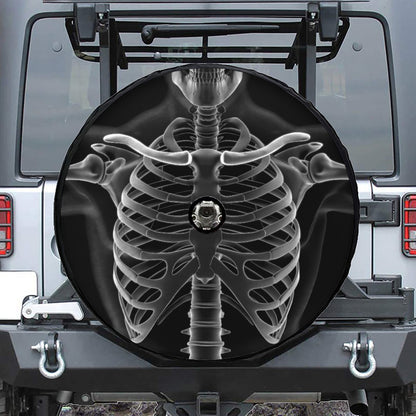 Radiologist X-Ray Film Print Tire Cover With Camera Hole