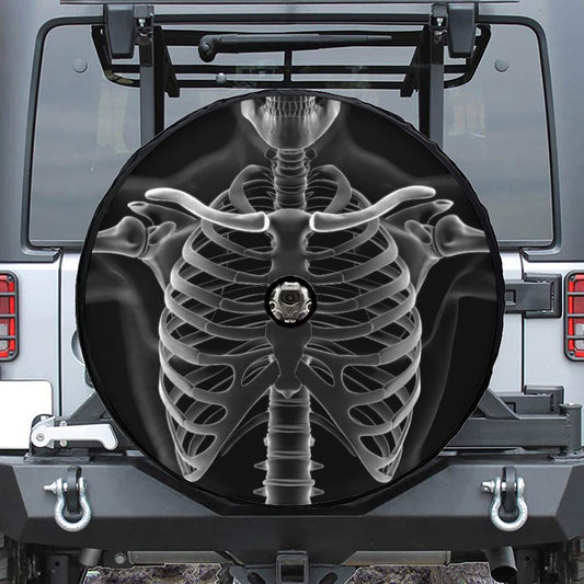 Radiologist X-Ray Film Print Tire Cover With Camera Hole