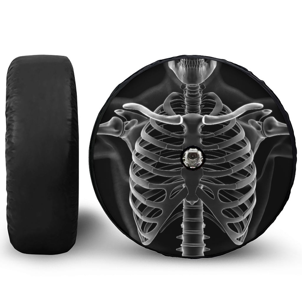 Radiologist X-Ray Film Print Tire Cover With Camera Hole
