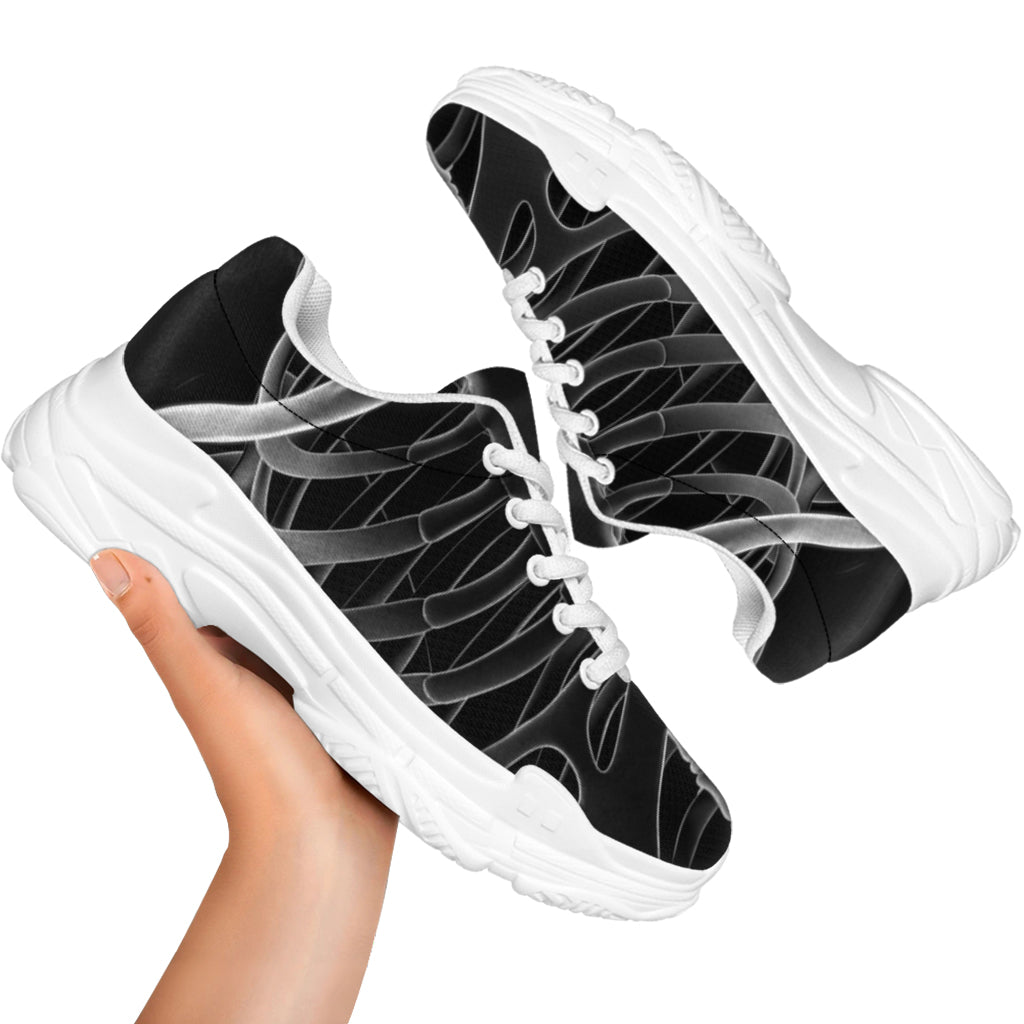 Radiologist X-Ray Film Print White Chunky Shoes