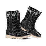 Radiologist X-Ray Film Print Winter Boots