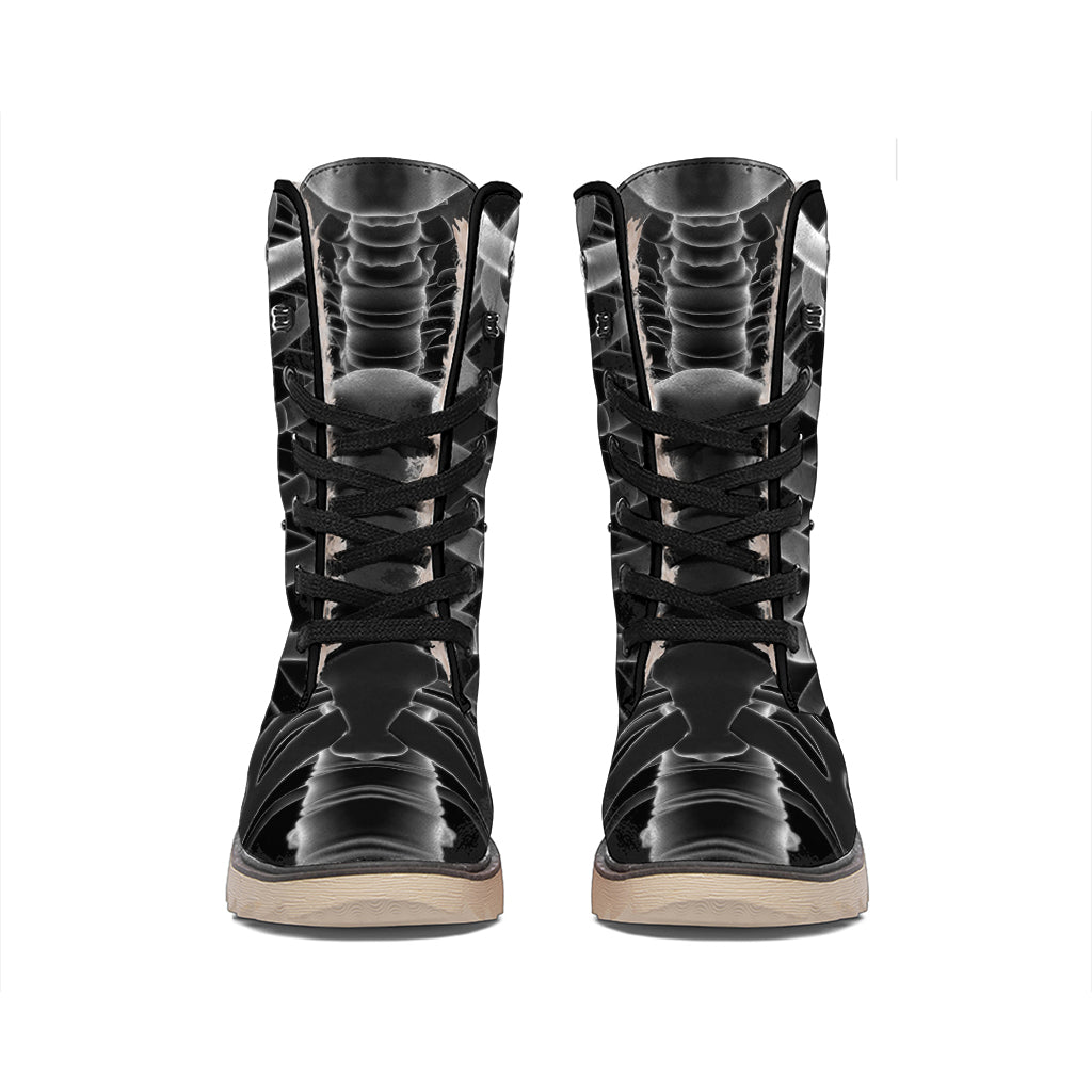 Radiologist X-Ray Film Print Winter Boots