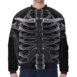 Radiologist X-Ray Film Print Zip Sleeve Bomber Jacket