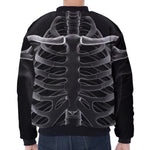 Radiologist X-Ray Film Print Zip Sleeve Bomber Jacket