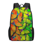 Rainbow Butterfly Pattern Print 17 Inch Backpack