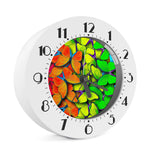 Rainbow Butterfly Pattern Print Alarm Clock