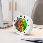 Rainbow Butterfly Pattern Print Alarm Clock