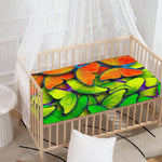 Rainbow Butterfly Pattern Print Baby Crib Sheet