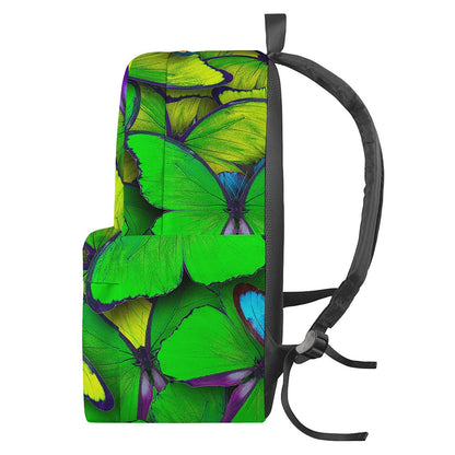 Rainbow Butterfly Pattern Print Backpack