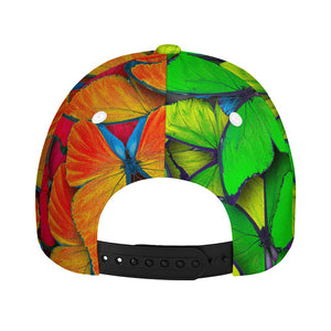 Rainbow Butterfly Pattern Print Baseball Cap