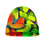 Rainbow Butterfly Pattern Print Beanie