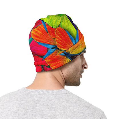 Rainbow Butterfly Pattern Print Beanie