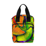 Rainbow Butterfly Pattern Print Bible Tote Bag