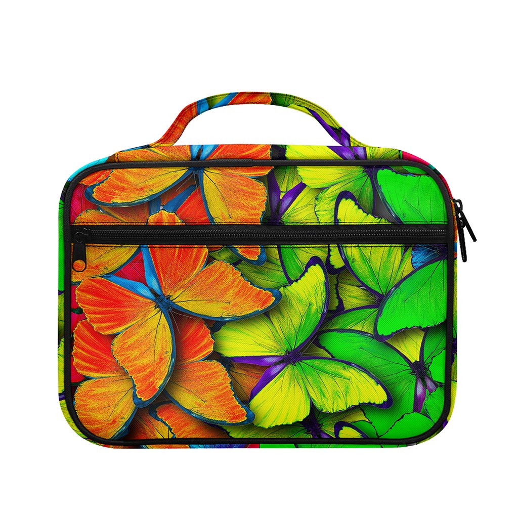 Rainbow Butterfly Pattern Print Briefcase Bible Bag
