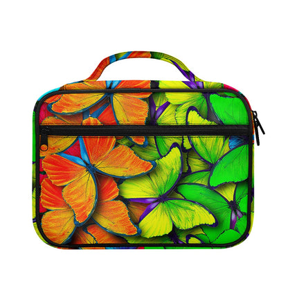 Rainbow Butterfly Pattern Print Briefcase Bible Bag