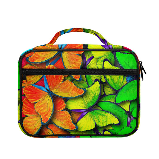 Rainbow Butterfly Pattern Print Briefcase Bible Bag