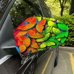 Rainbow Butterfly Pattern Print Car Side Mirror Covers