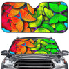 Rainbow Butterfly Pattern Print Car Windshield Sun Shade