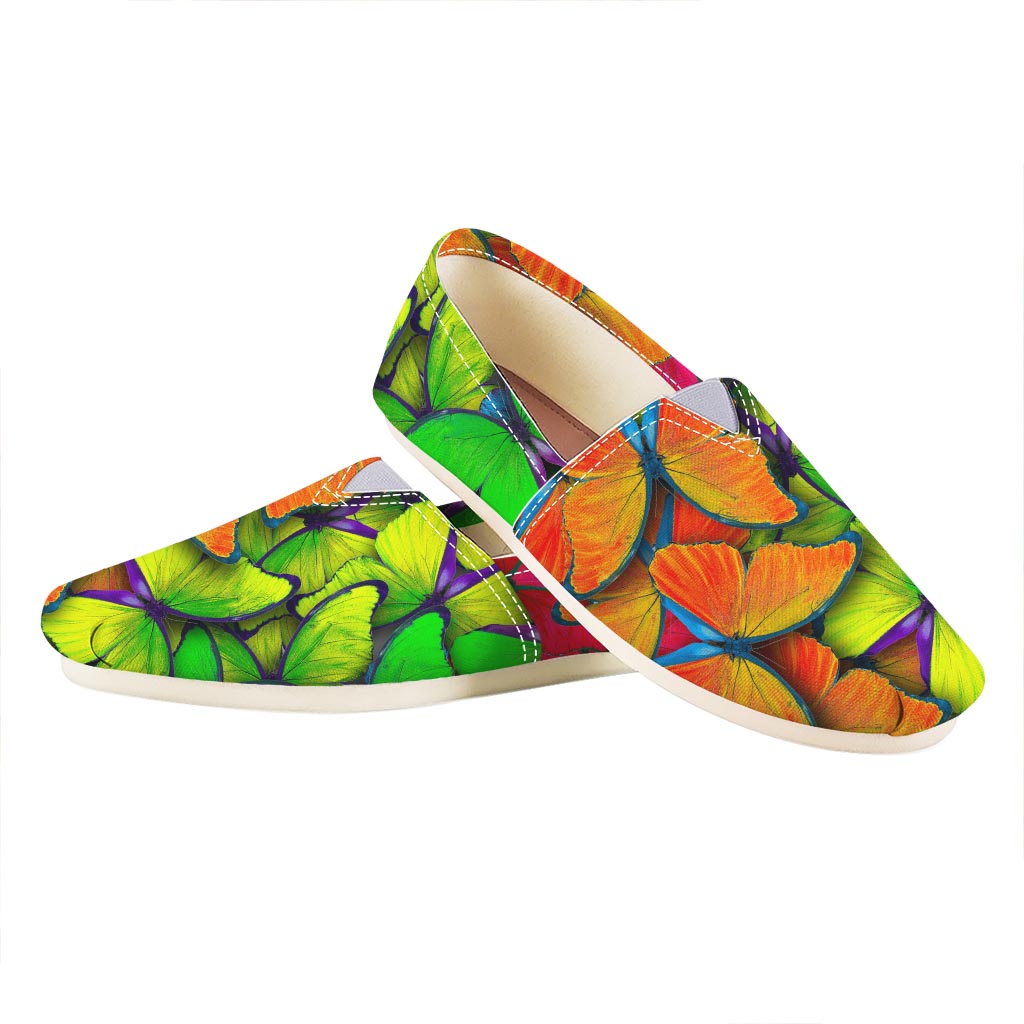 Rainbow Butterfly Pattern Print Casual Shoes