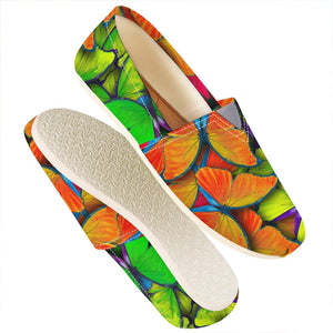 Rainbow Butterfly Pattern Print Casual Shoes