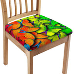 Rainbow Butterfly Pattern Print Chair Cushion Cover
