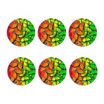 Rainbow Butterfly Pattern Print Coaster Set